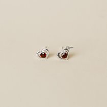 Stone Earrings Full heart stone