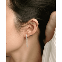 Bông Tai Crystal Hoop Chain