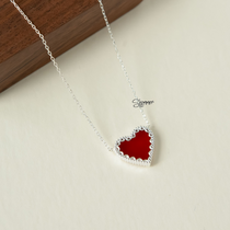 Trang sức bạc thủ công Lace Heart Stone