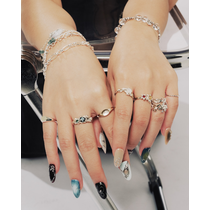 Gemstone Rings Bold Flower Stone