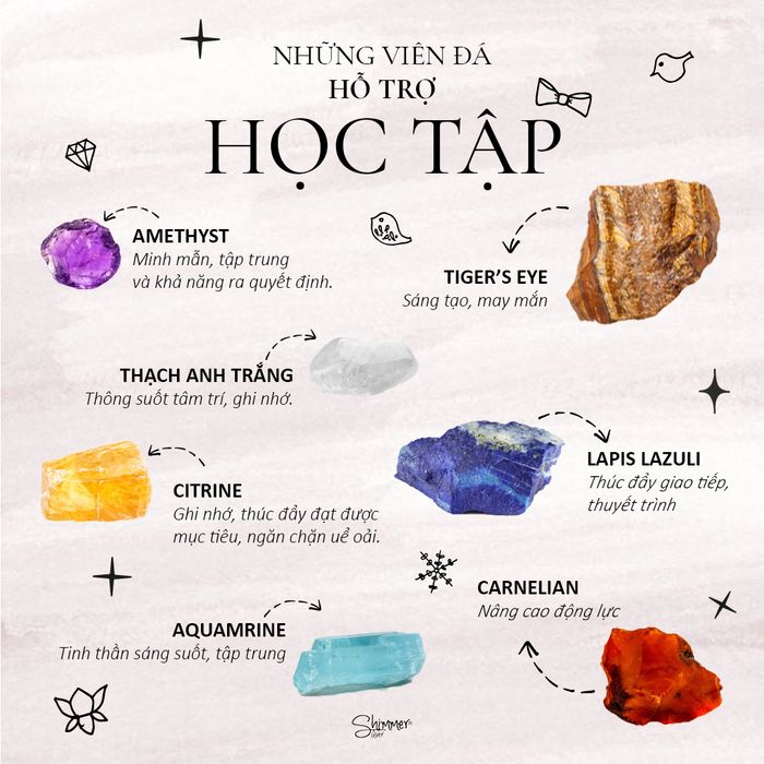 Đá quý cho học tập